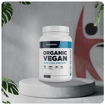 Transparent Labs Organic Vegan protein supplement product