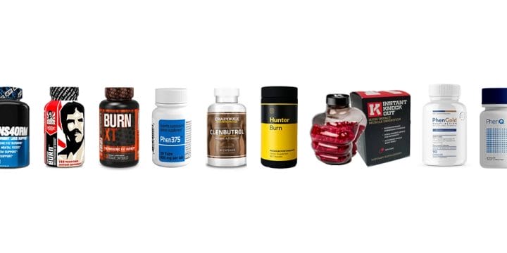 A collection of fat burner supplements for men to get shredded