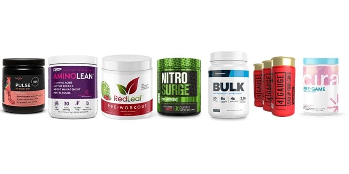 Pre-Workout supplements for women collage