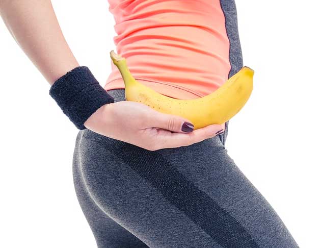 fit lady with banana