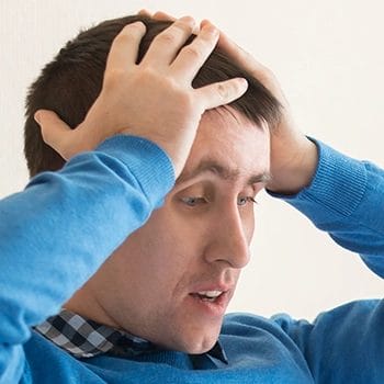 Man having a headache