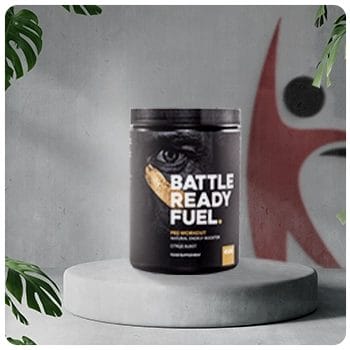 Battle Ready Fuel pre-workout supplement container CTA