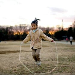 child skipping rope