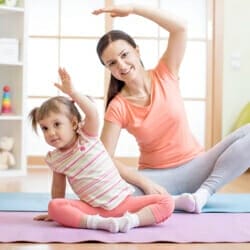 exercising with toddler