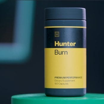 Hunter burn product on top of a platform