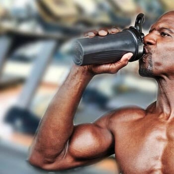 terry crews drinking a shake