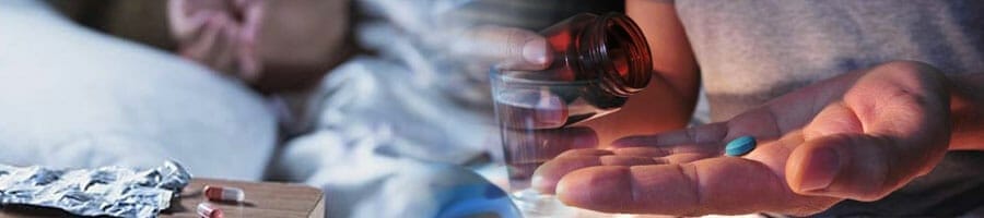 taking pills at night