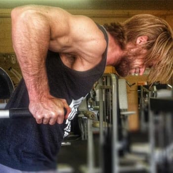 man doing Chest Dips