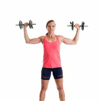 woman holding a dumbbell