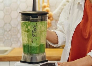 woman using a blender