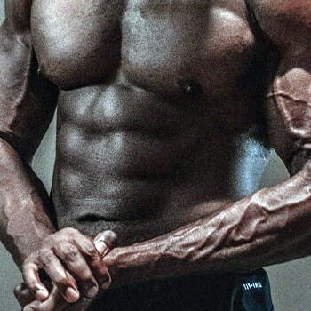 close up image of a man's abs
