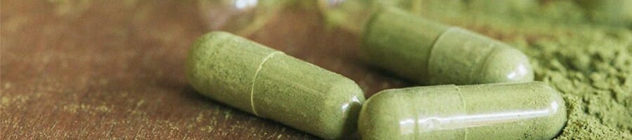 A close up shot of a chlorophyll supplement