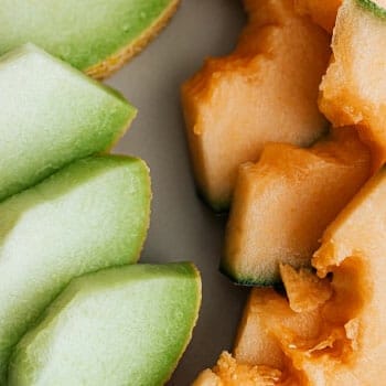plate of melon slices