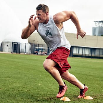 JJ Watt doing an intense cardio