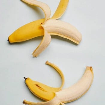 two opened bananas