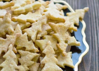 christmas tree shaped sugar cookies