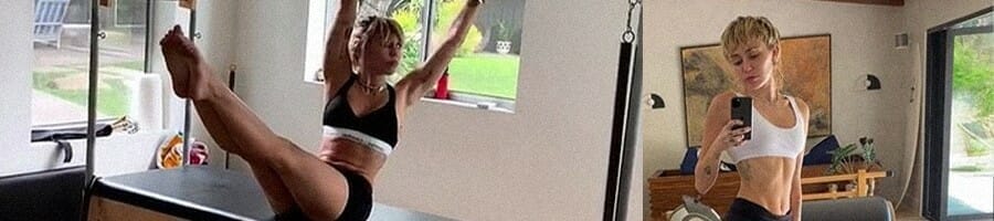 Miley Cyrus pictures working out in instagram