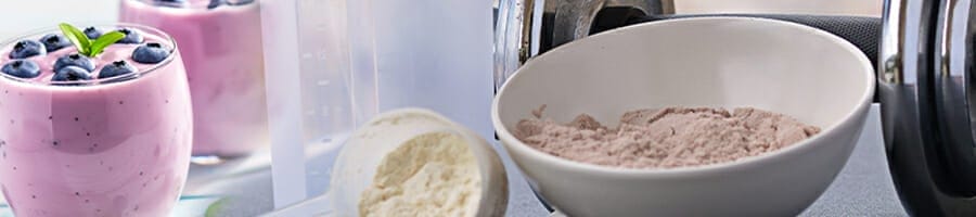 Protein shake and fruit shake