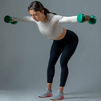 woman in a reverse fly position