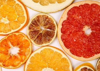 slices of fresh grapefruit and oranges