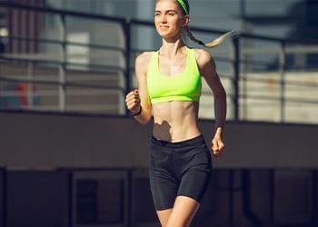 woman doing runs outdoors