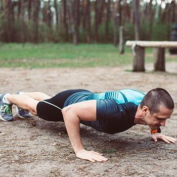 man working out outdoors