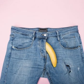 banana inside a jeans