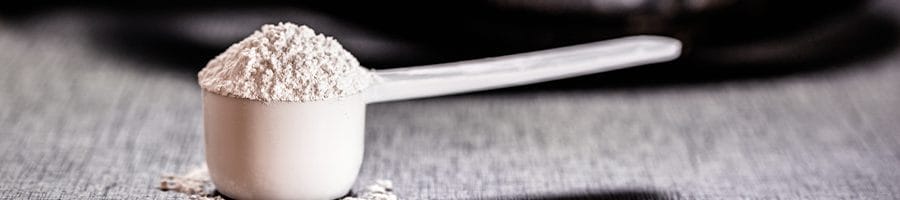 powder in a scooper