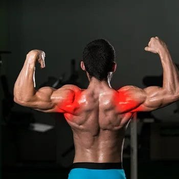 man showing back muscles
