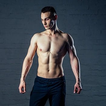 man showing off his abs