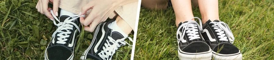 person wearing vans shoes