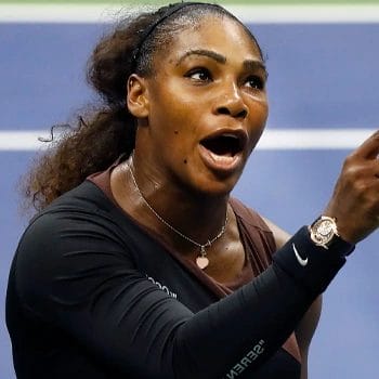 shouting Serena Williams