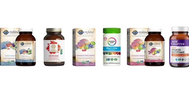 A lineup of multivitamins