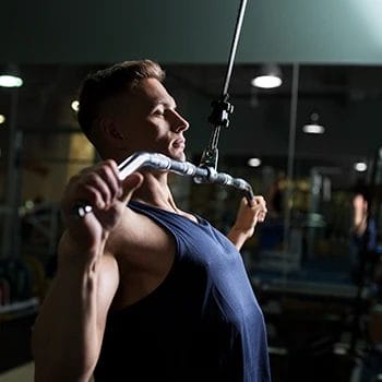 Using a Lat pulldown machine
