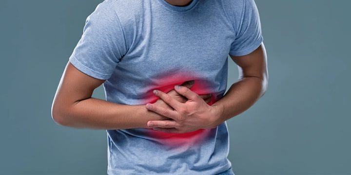 Man having a constipation