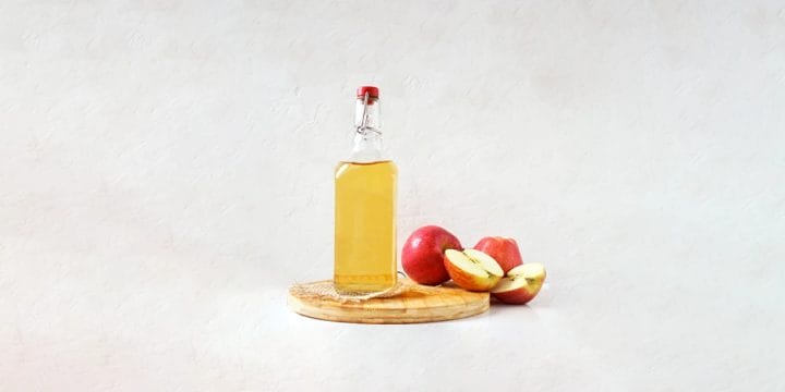 An isolated apple cider vinegar