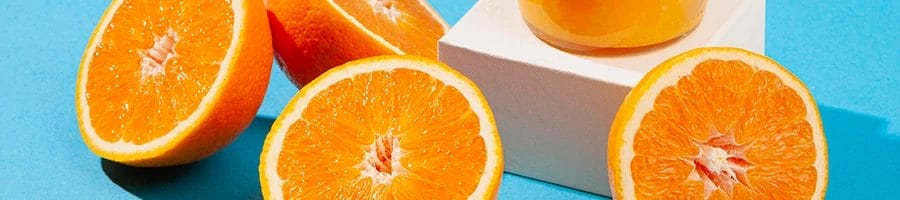 Close up image of orange slices