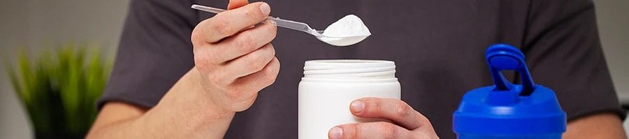 Getting a tablespoon of protein shake