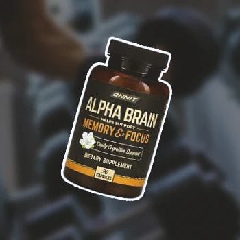 Alpha Brain with a gym in the background