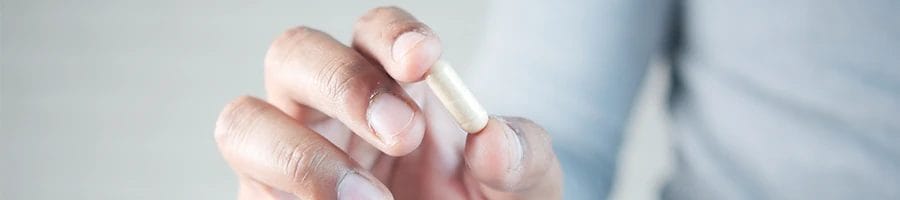 Close up image of an oral pill
