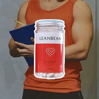 Leanbean with a person in the background holding a clipboard in the gym