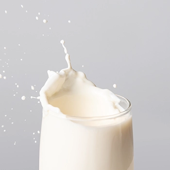 Close up image of almond milk to boost testosterone levels