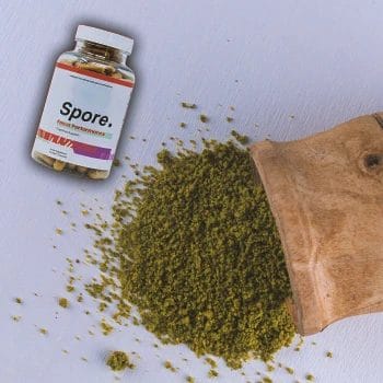 Close up shot of the ingredients of Spore Focus