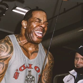 Busta Rhymes exercising for weight loss in the gym