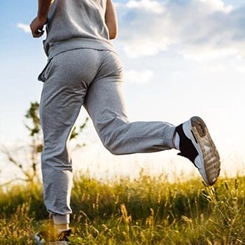 Man jogging outdoors