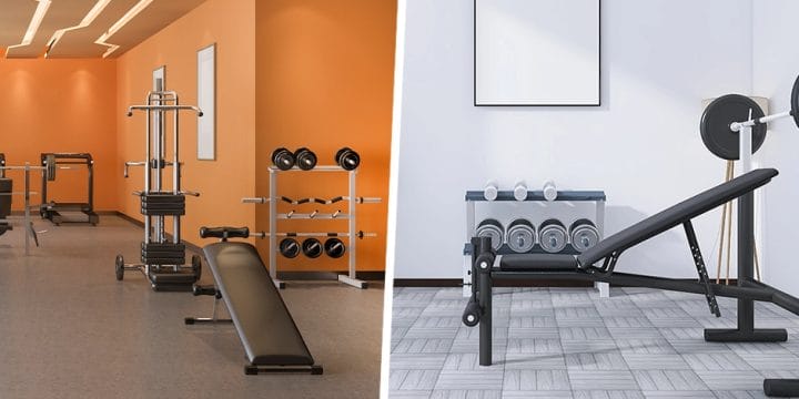 Minimalist indoor home gym equipment