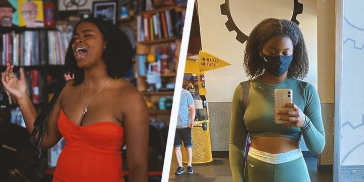 Ari Lennox side by side comparison weight loss