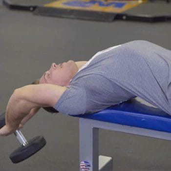 Performing dumbbell pullover