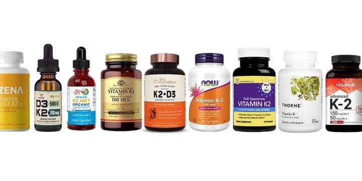 Different brands of Vitamin K2 supplements