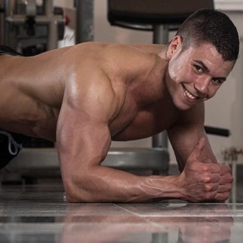 Doing diamond push ups